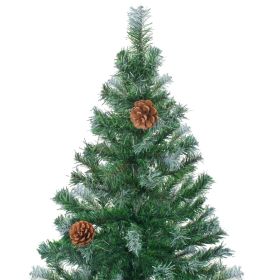 vidaXL Frosted Christmas Tree with Pinecones 150 cm