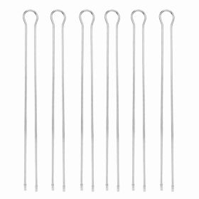 6Pcs Metal BBQ Grilling Fork Sticks Skewer BBQ Grill Set Outdoor Picnic Camping Barbecue