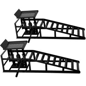 Auto Car Truck Service Ramps Lifts, Garage Car Lift Hydraulic Ramps Black 5 Ton,Automotive Hydraulic Lift Repair Frame Lift(2 Pack) black