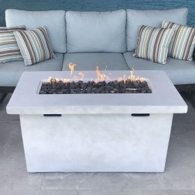 25" H x 42" W Fiber Reinforced Concrete Propane Outdoor Fire Pit Table