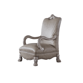 ACME Dresden Accent Chair, Vintage Bone White & PU 58172