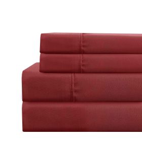 Lanester 4 Piece Deep Pocket Full Size Sheet Set The Urban Port, Red