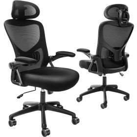 VEVOR Office Chair with Adjustable Lumbar Support, High Back Ergonomic Desk Chair with Adjustable Headrest