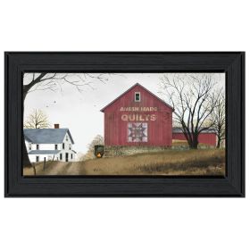 "The Quilt Barn" By Billy Jacobs, Printed Wall Art, Ready To Hang Framed Poster, Black Frame