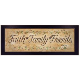 "Faith*Family*Friends" by Gail Eads, Ready to Hang Framed Print, Black Frame