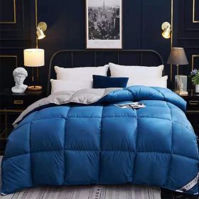 Down Duvet, Winter Duvet, Goose Down Duvet Core, Air Conditioner (Option: Blue-180x220cm-6)