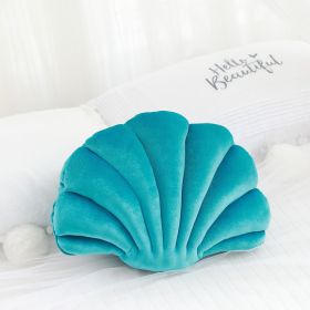 Simulation Shell Pillow Cushion Doll Nap Pillow (Option: Lake Green-L)