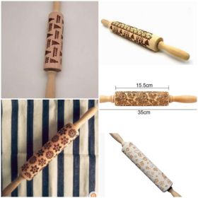 Rolling Pin Christmas Embossing (Option: 5pcs set)