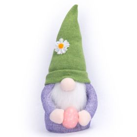 Bunny Dwarf Plush Ornament Kids Room Decoration Home Decoration Doll (Color: Green)