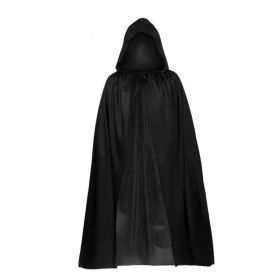 1 Set Halloween Grim Reaper Cloak Costumes Reaper Black Cape Terror Death Hook Sickle Horr Halloween Party Cosplay Costume Props (Ships From: China, Color: Single cloak)