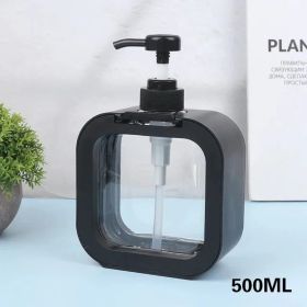 Foaming Soap Dispenser, 300ml And 500ml Dish Soap Dispenser, Refillable Modern Square Pump Bottle Lotion Dispenser, Hand Soap Dispenser For Bathroom (Color: black, size: 500ML)