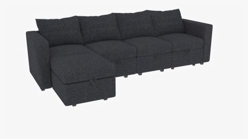 Modular 6-Piece Sectional Sofa – 109''L x 54.5''W x 34''H, Available in Beige, Black, and Gray (Color: Gray)