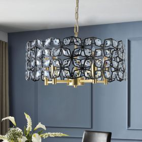 Modern Crystal Chandelier for Living-Room Round Cristal Lamp Luxury Home Decor Light Fixture (Color: Transparent)