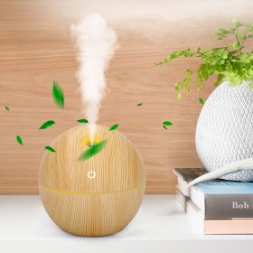 USB Aroma Humidifier ESSential Oil Diffuser Ultrasonic Cool Mist Humidifier Air Humificador With 7 Color Change Air Humidifier Aroma Diffuser Essentia (Option: Light Wood)